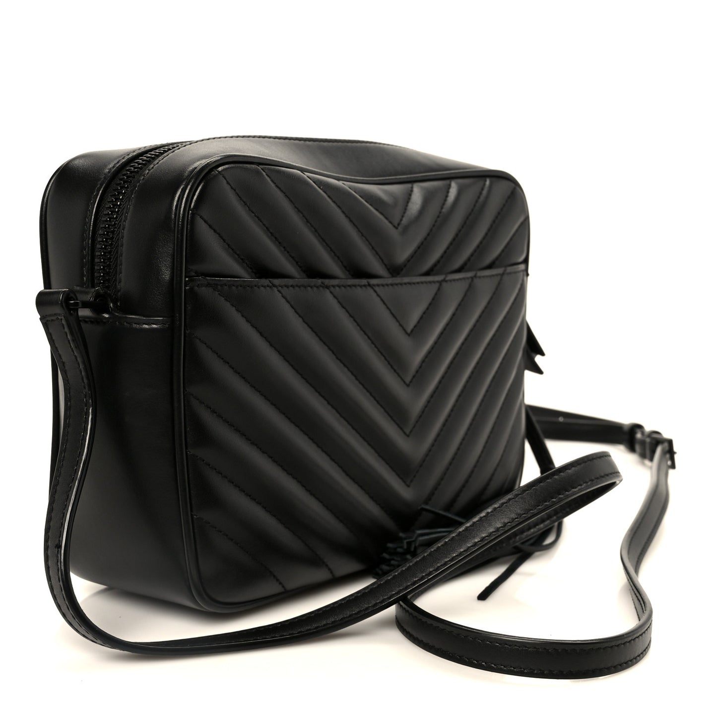 Calfskin Matelasse Monogram Monochrome Lou Camera Bag Black