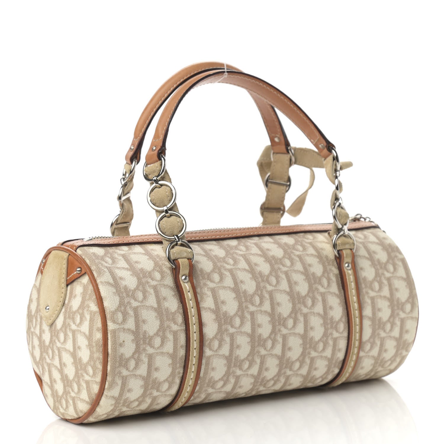 Christian Dior Monogram Trotter Romantique Boston Bag Beige 3 of 14