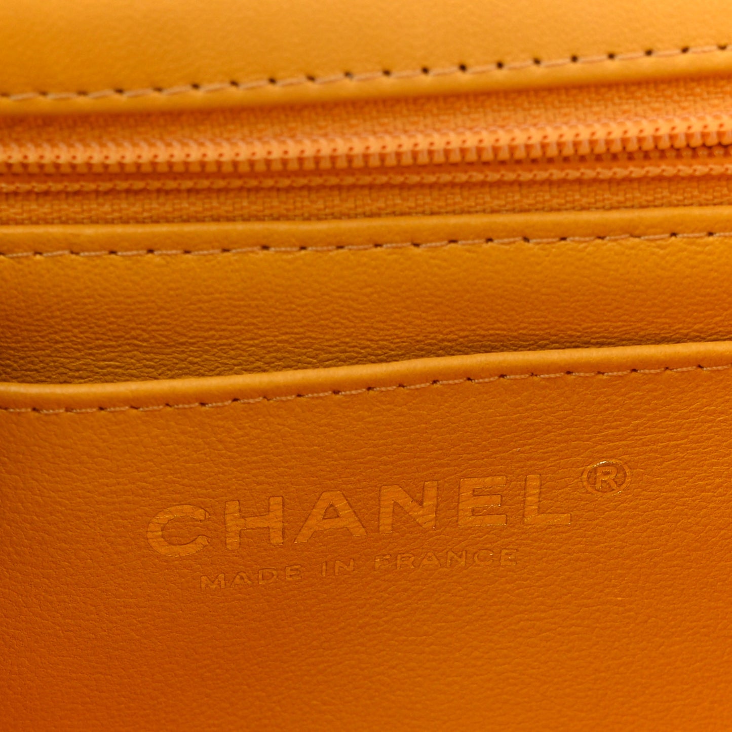 Lambskin Quilted Mini Top Handle Rectangular Flap Yellow
