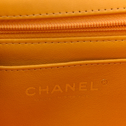 Chanel Lambskin Quilted Mini Top Handle Rectangular Flap Yellow 6 of 11