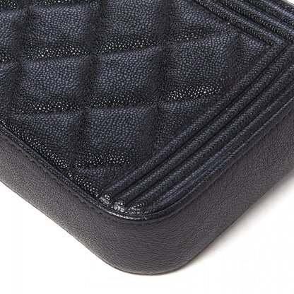 Chanel Caviar Quilted Small Boy Clutch With Chain Black 5 of 11