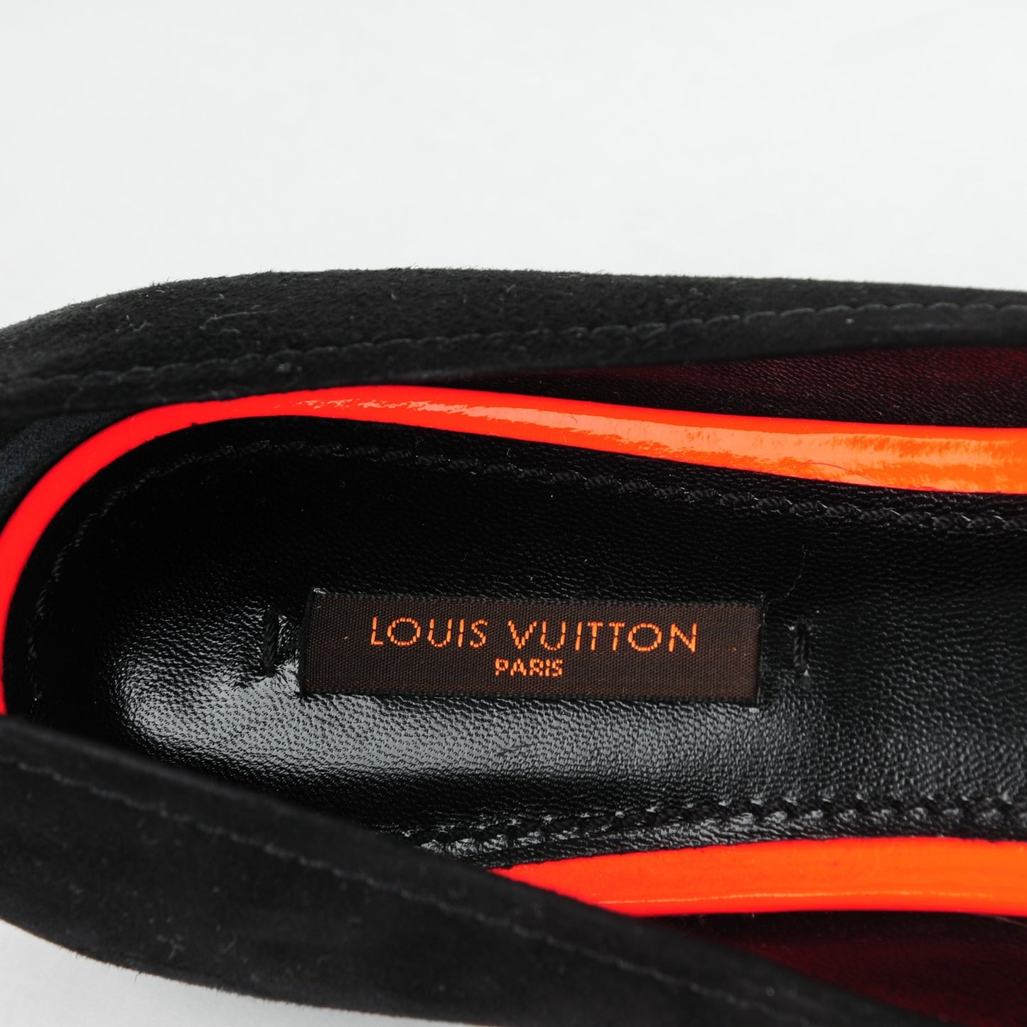 Suede Graffiti Rose Ballet Flats 39 Black