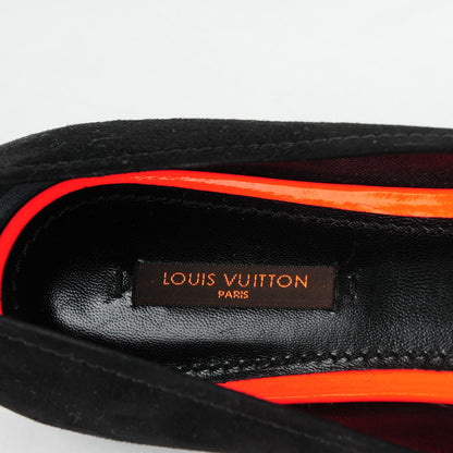 Louis Vuitton Suede Graffiti Rose Ballet Flats 39 Black 7 of 8