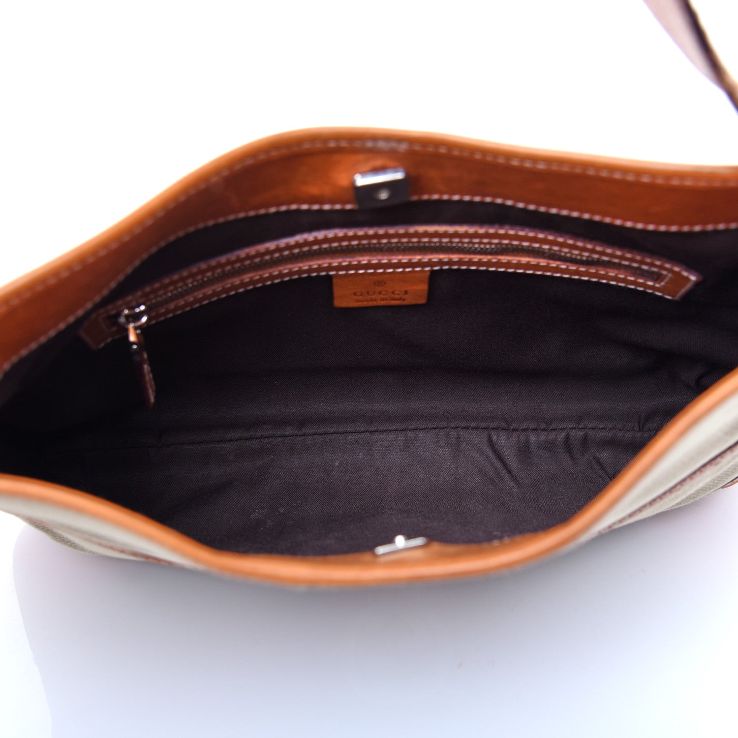 Gucci Canvas Web GG Reins Shoulder Bag Cognac 5 of 10