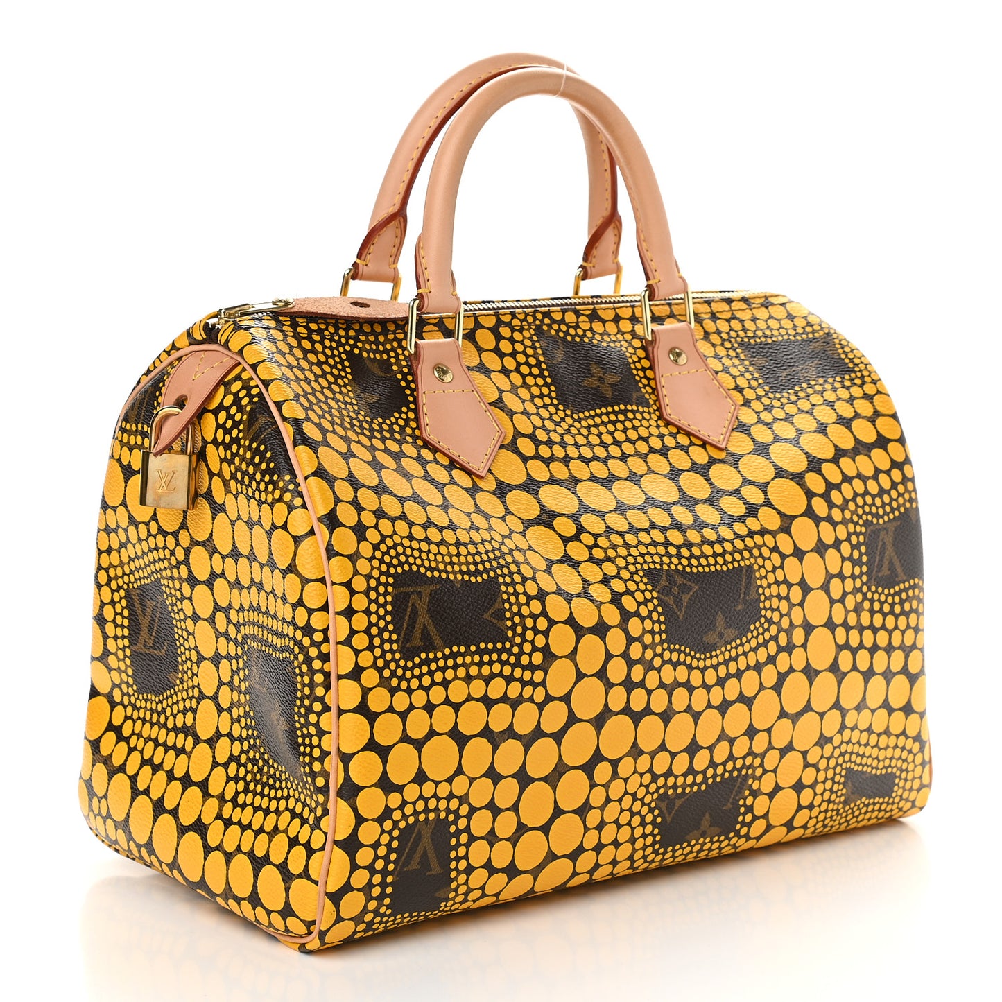 Monogram Kusama Town Speedy 30 Yellow