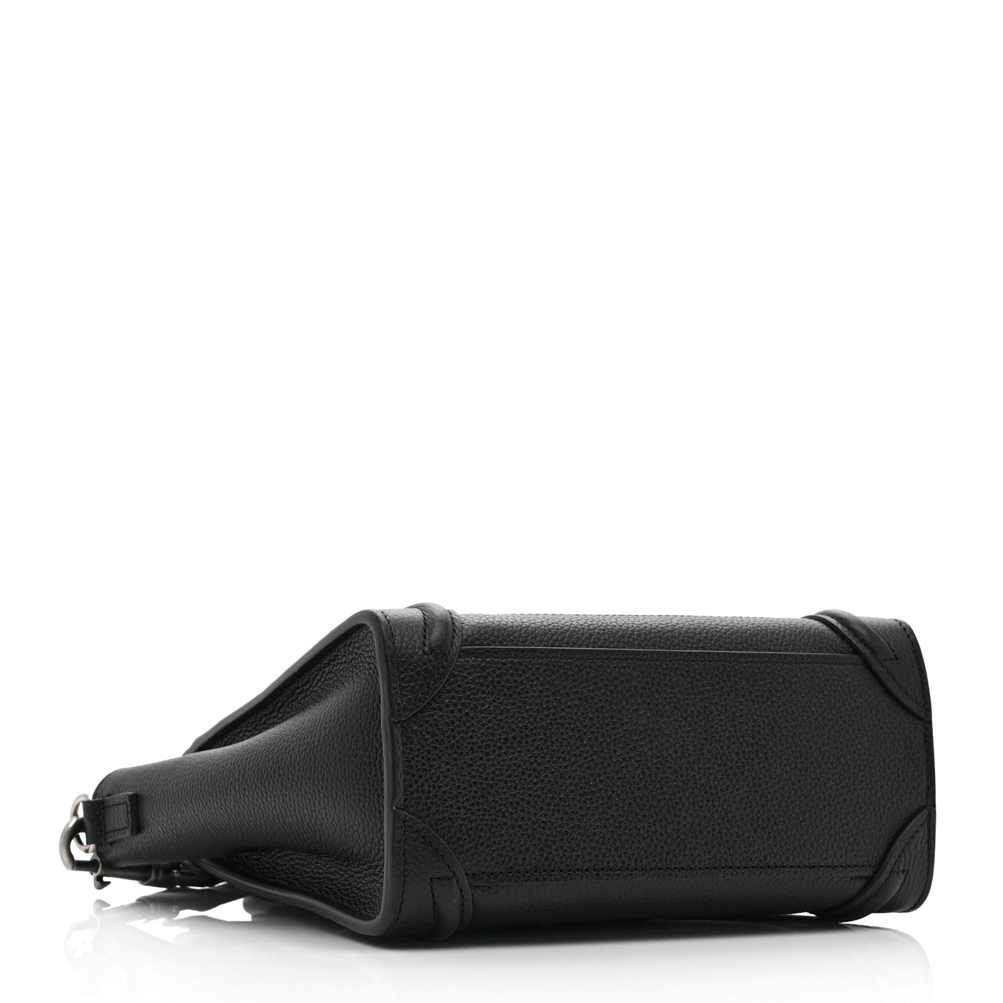 Drummed Calfskin Nano Luggage Black