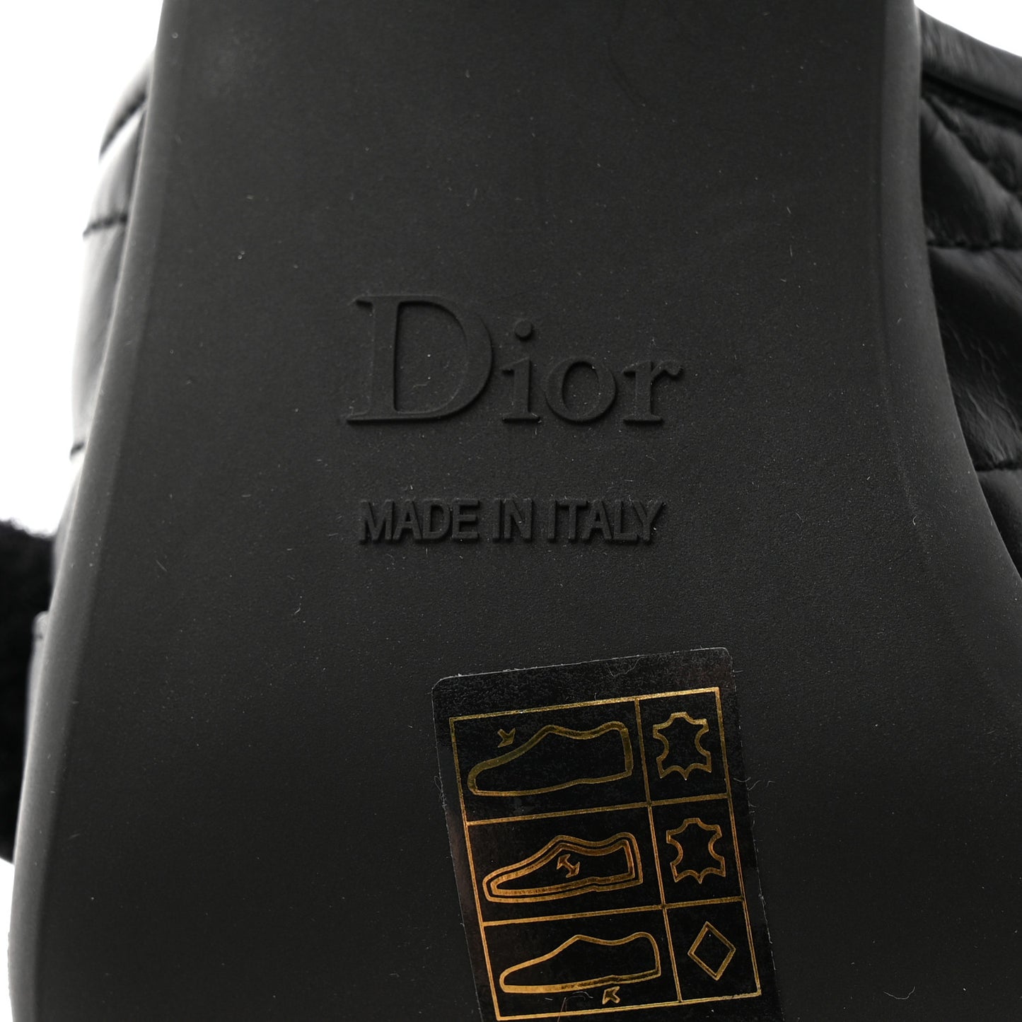 Calfskin Cannage Quilted Dio(r)evolution 80mm Slide Sandals 38 Black