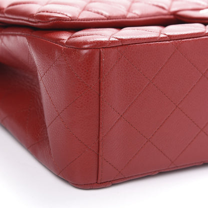 Chanel Caviar Quilted Maxi Double Flap Red 7 of 13