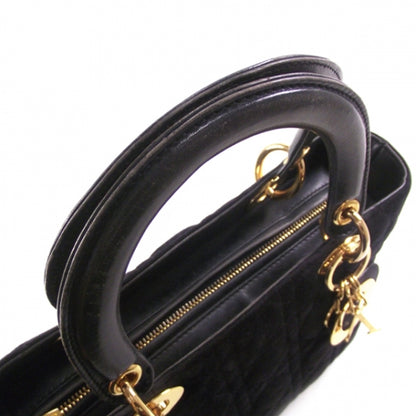 Christian Dior Suede Cannage Lady Dior Black 6 of 10