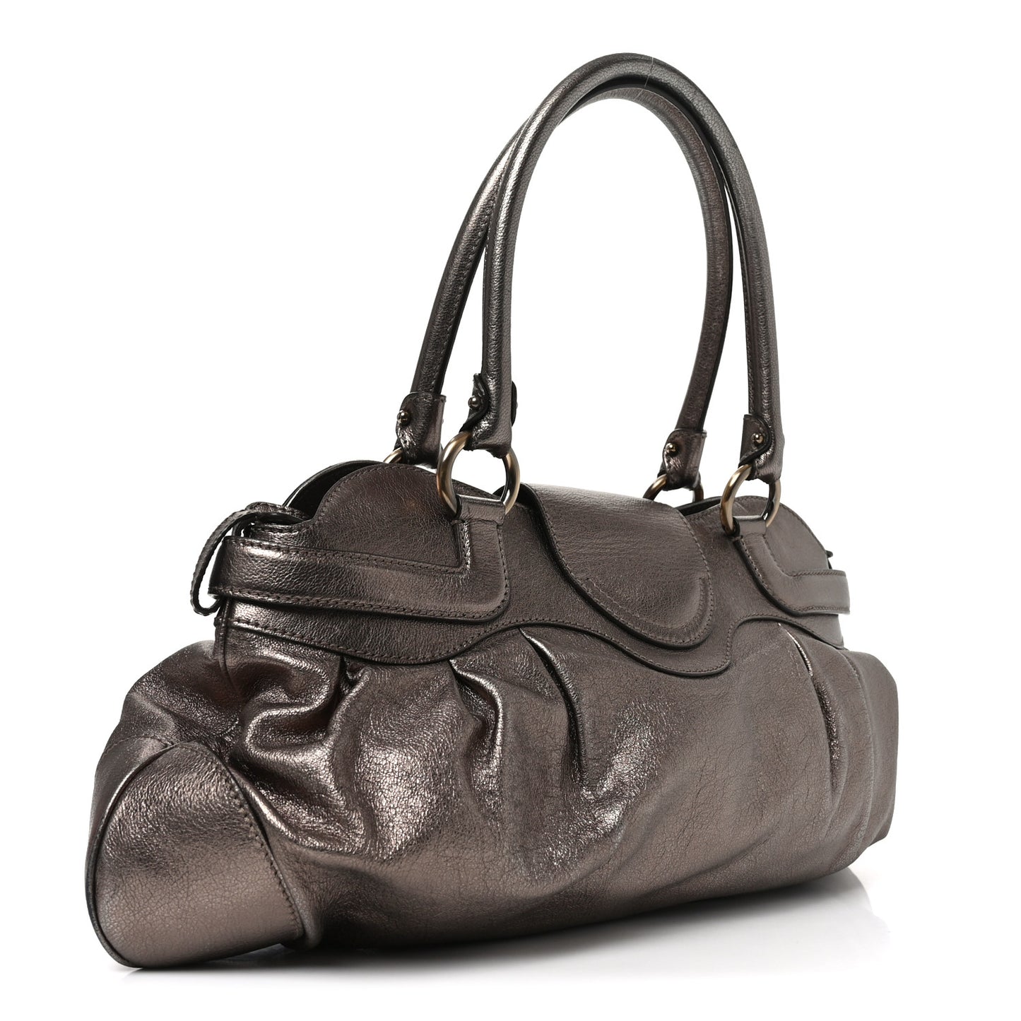 Calfskin Marisa Shoulder Bag Bronze