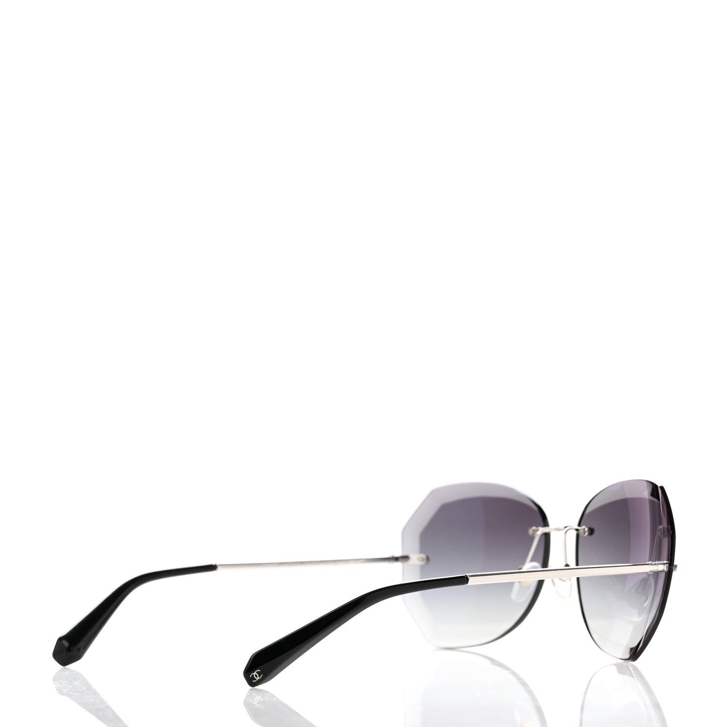 Metal Spring Round Sunglasses 4220 Silver