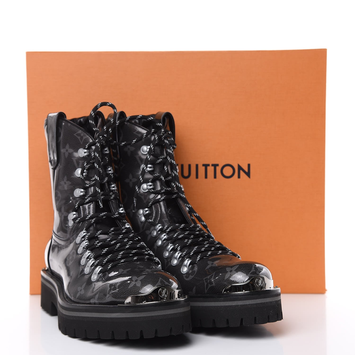 Louis Vuitton Monogram Eclipse Glaze Mens Outland Ankle Boots 9 7 of 7
