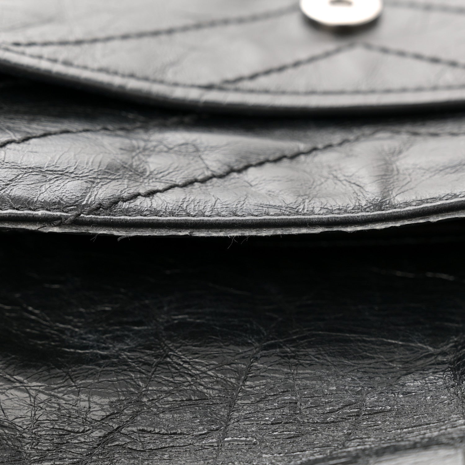 Saint Laurent Crinkled Calfskin Matelasse Monogram Medium Niki Chain Satchel Black 12 of 14