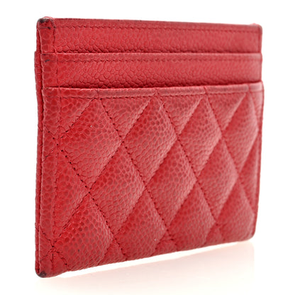Chanel Caviar Quilted Boy Card Holder Red 3 of 11