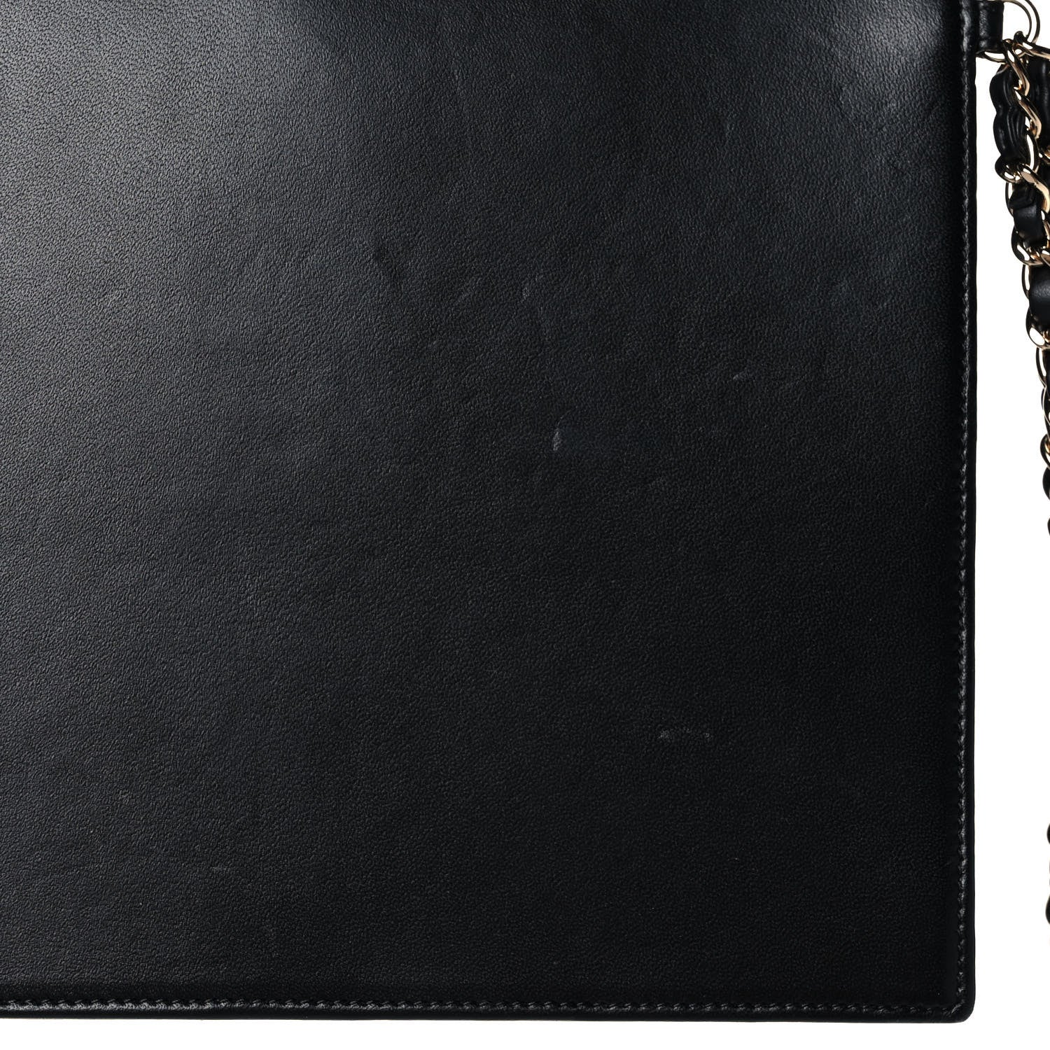 Chanel Lambskin CC Wristlet Clutch Black White 13 of 16
