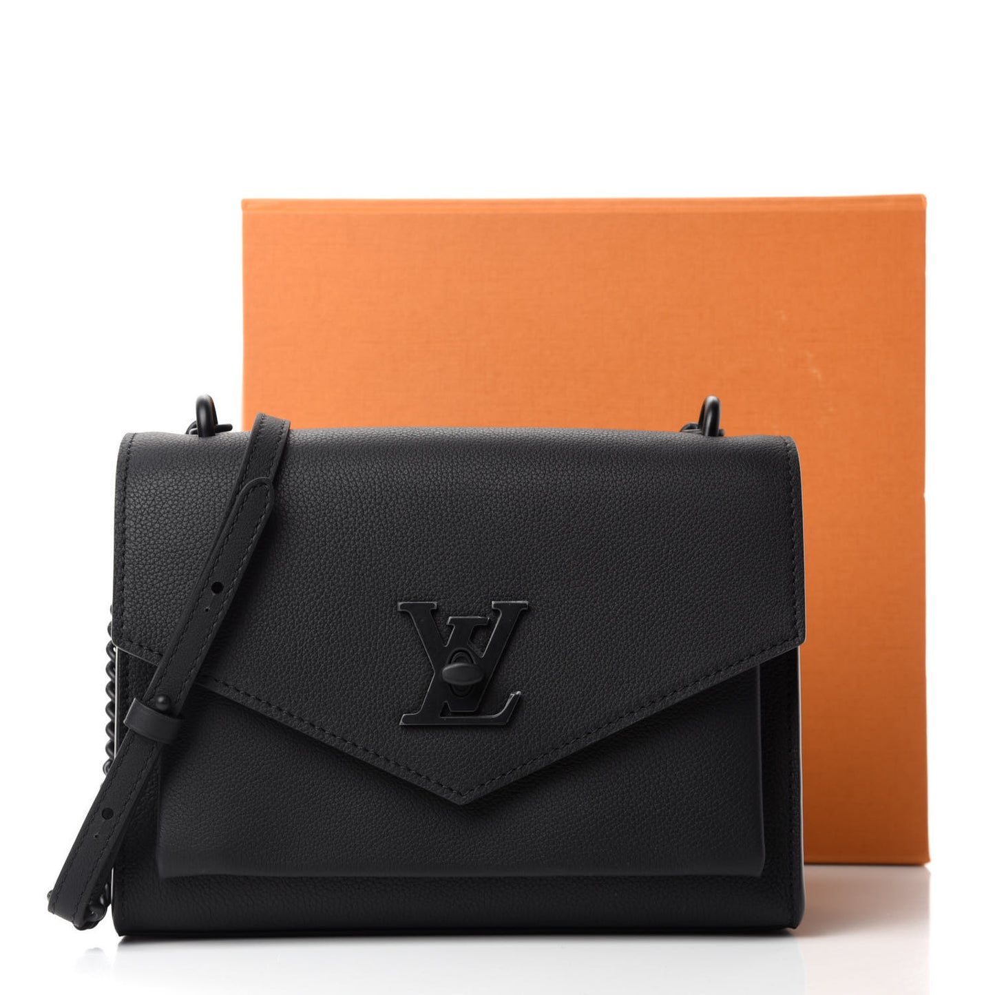 Soft Calfskin My Lockme Chain Bag BB Black