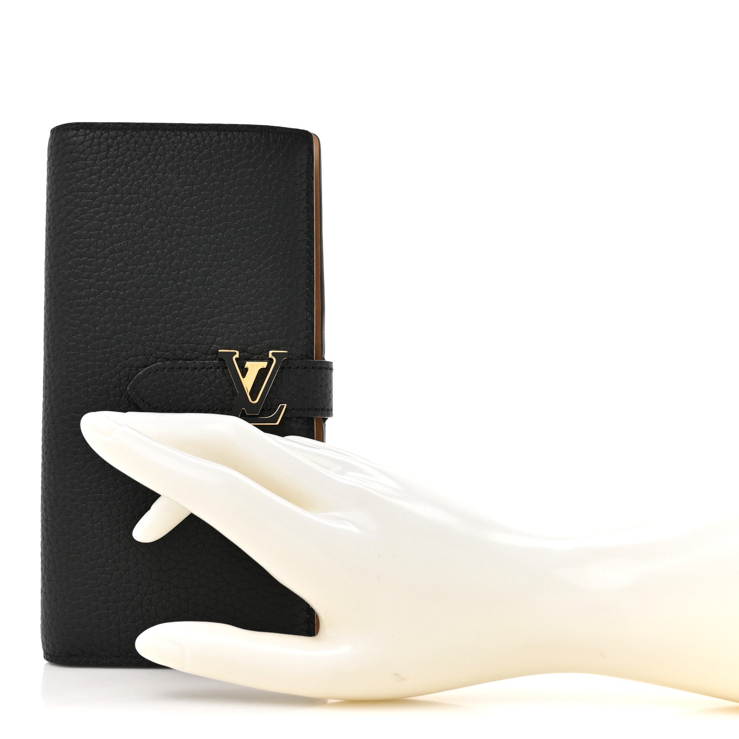 Louis Vuitton Taurillon LV Vertical Capucines Wallet Black Arizona 2 of 8