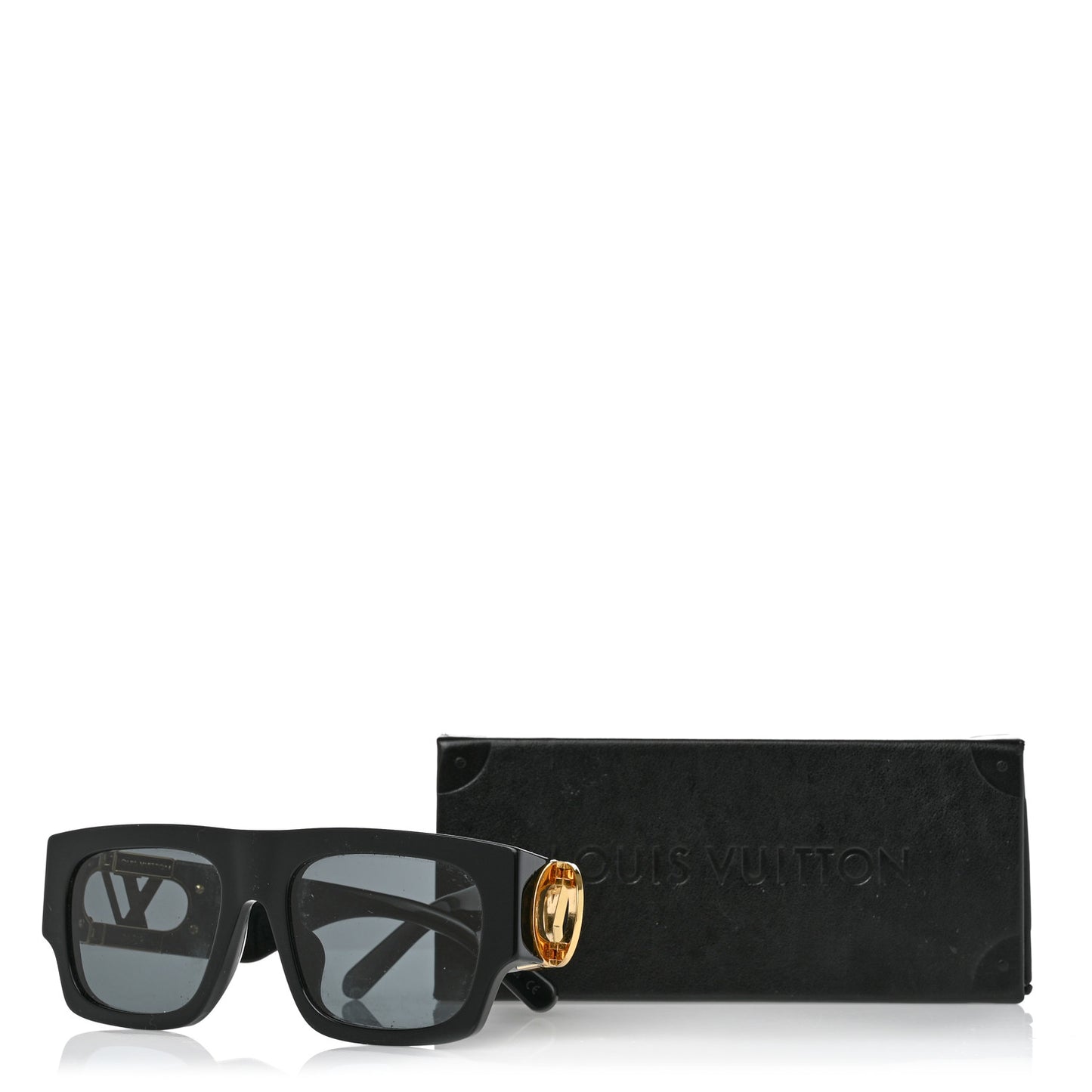 Acetate LV Link Square Sunglasses Z1478E Black