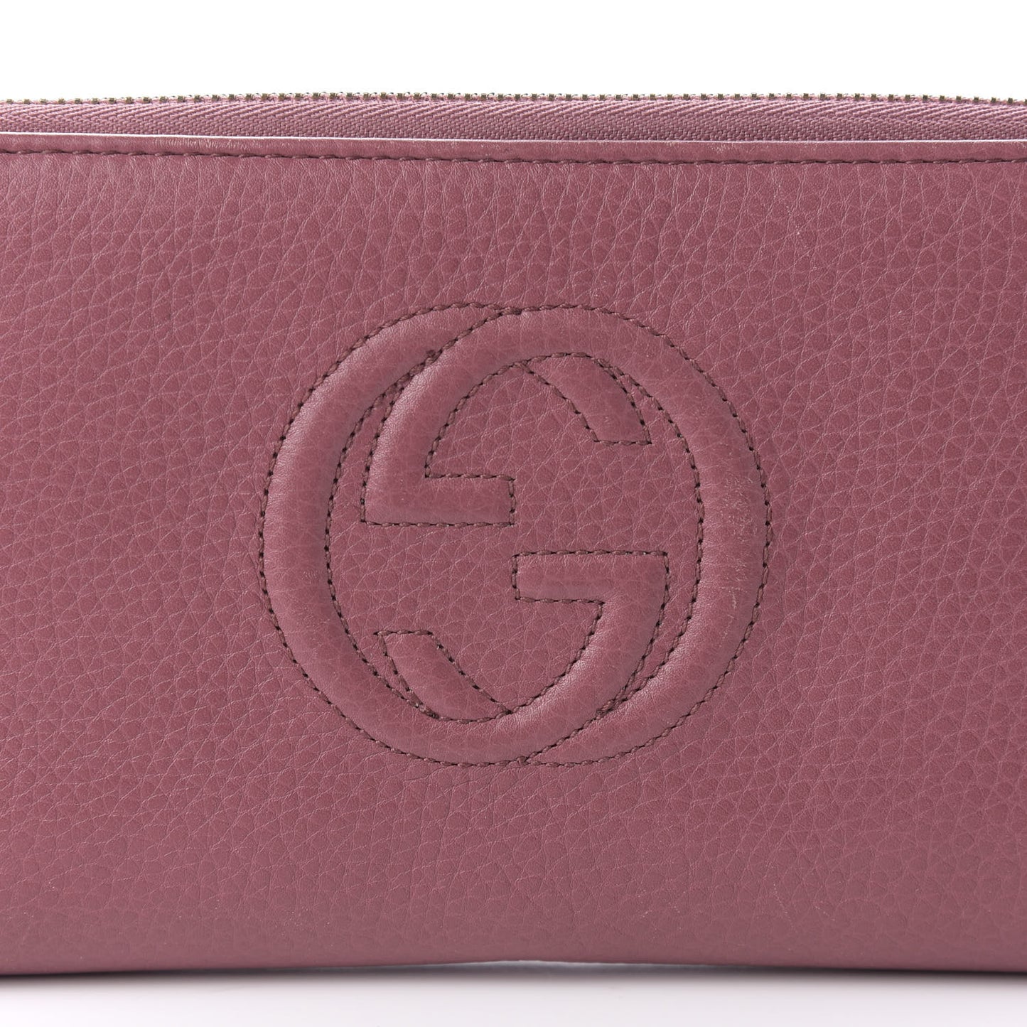 Pebbled Calfskin Soho Zip Around Wallet Peonia Flower