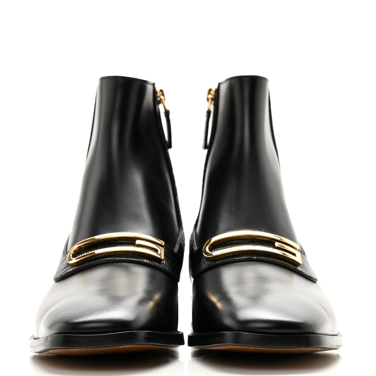 Gucci Calfskin Lizard Mens Boots 9.5 Black 2 of 10