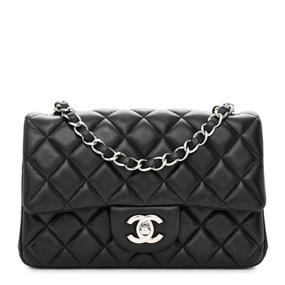 Chanel Lambskin Quilted Mini Rectangular Flap Black 1 of 11