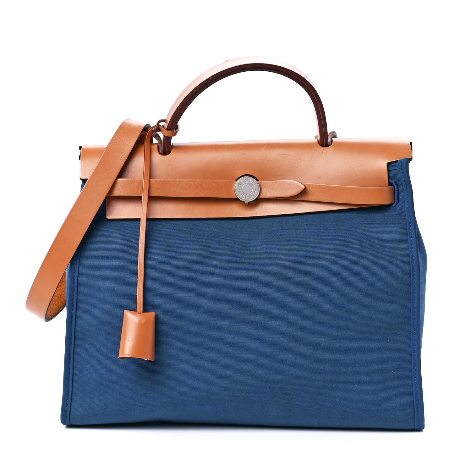 Military Toile Vache Hunter Herbag Zip 31 PM Bleu France Fauve