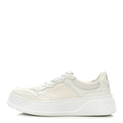 Gucci Calfskin GG Tennis Embossed Perforated Womens Platform 55mm Sneakers 42 Great White 1 of 10
