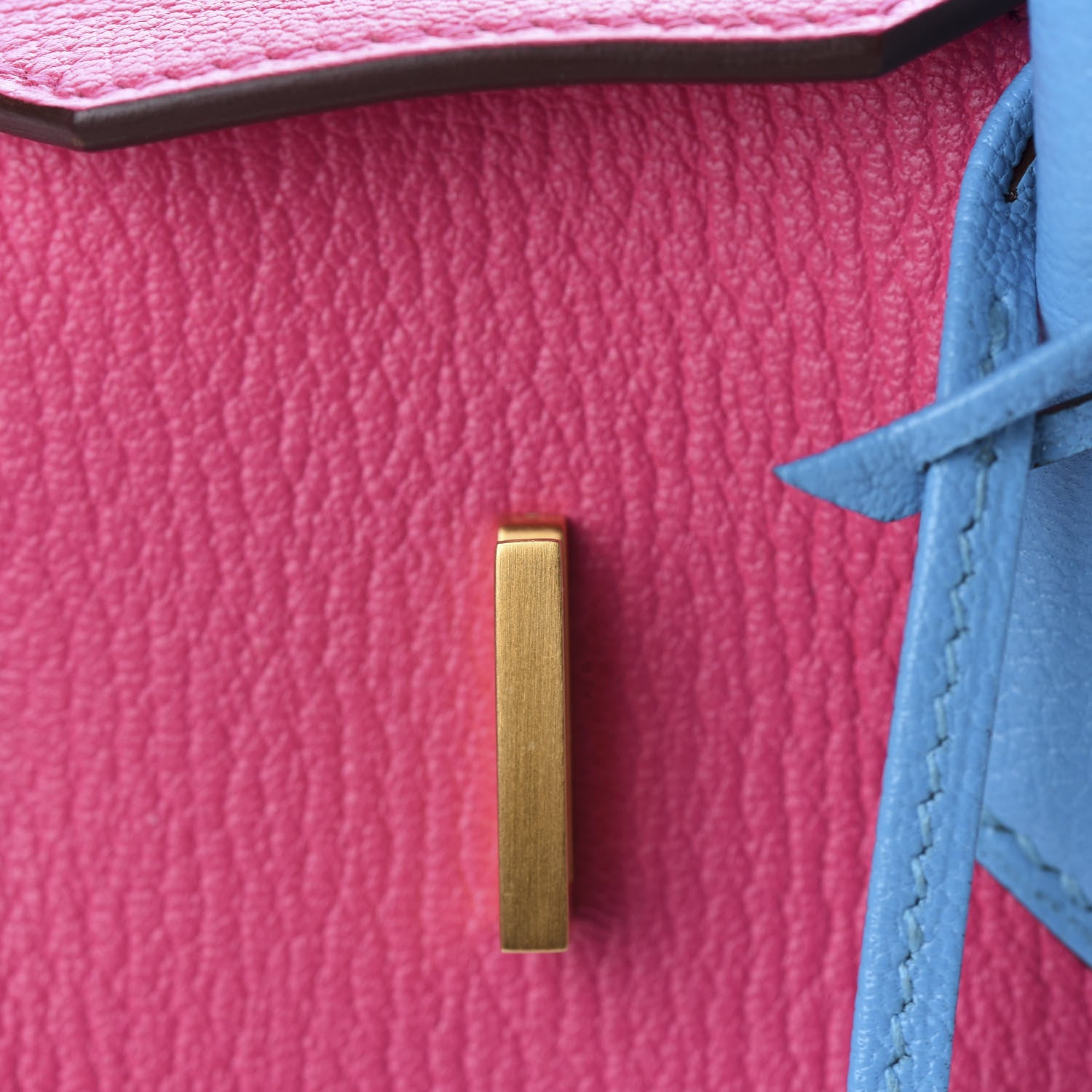 Hermes Chevre Mysore Horseshoe Birkin 30 Rose Shocking Celeste 15 of 34