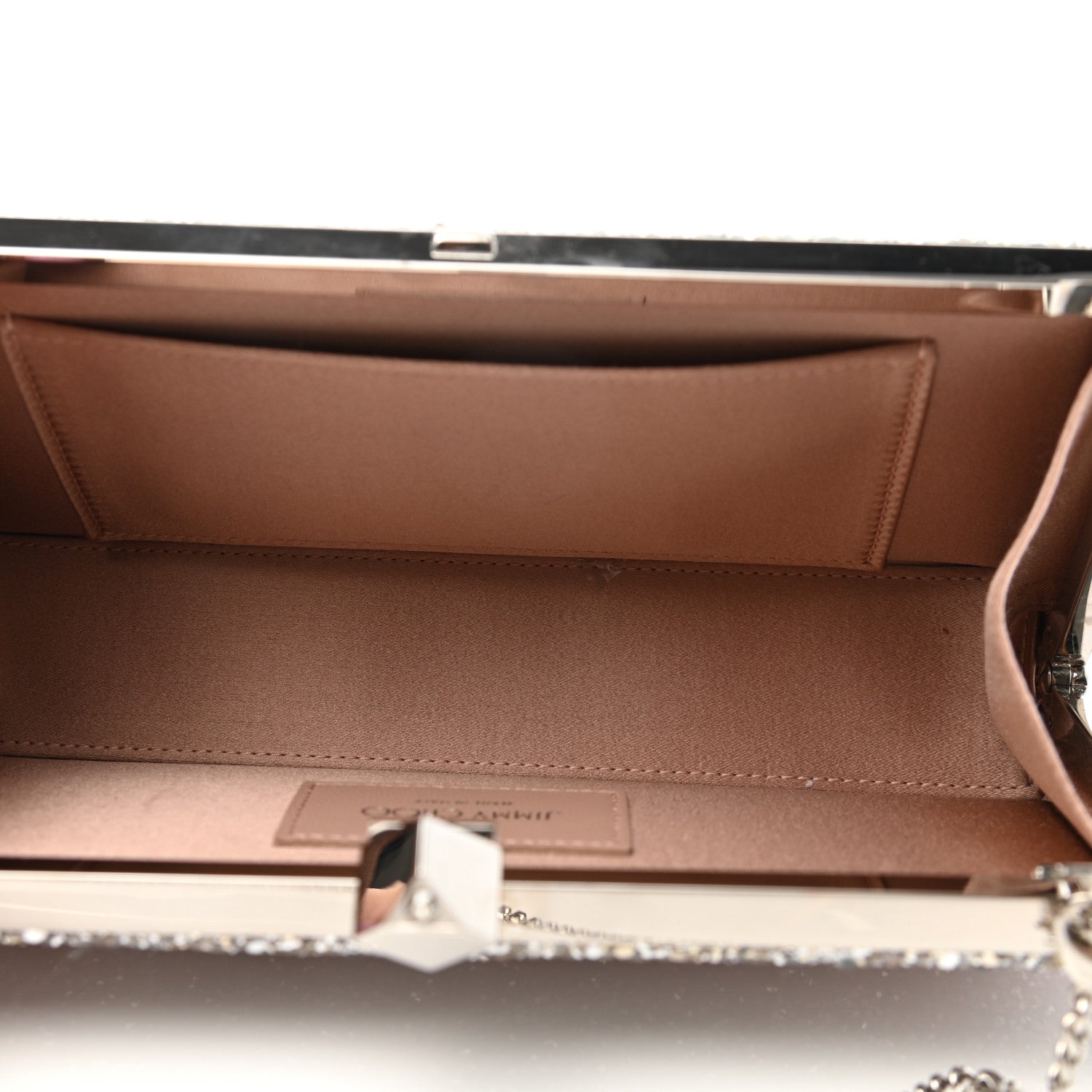 Jimmy Choo Coarse Glitter Celeste Clutch Pink Silver 5 of 9