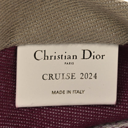 Christian Dior Canvas Print Cruise 2024 Mexico City Tote Ivory Burgundy 6 of 8