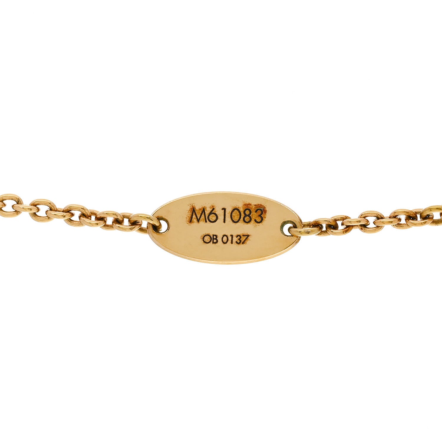 Louis Vuitton Essential V Necklace Gold 6 of 6