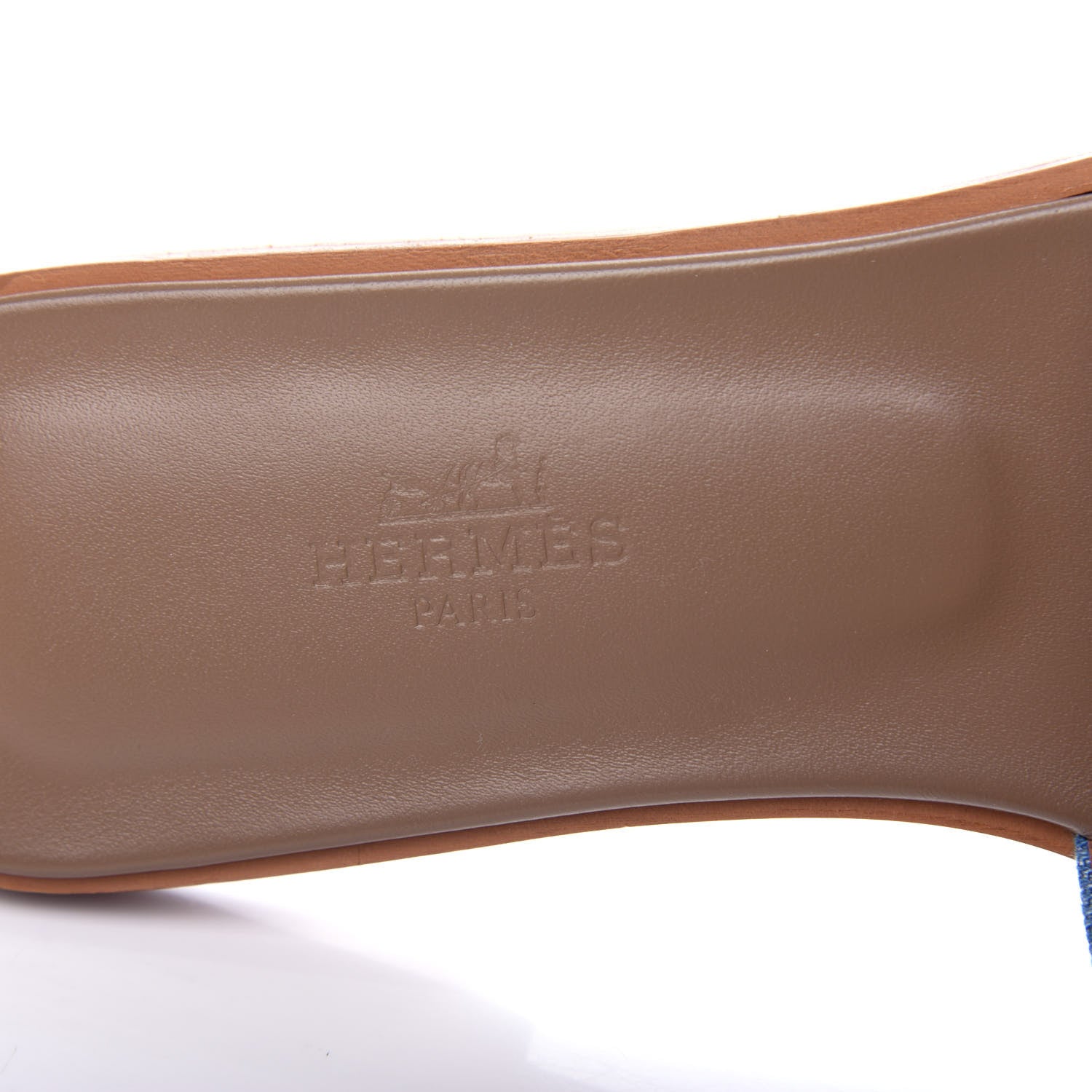 Hermes Denim Canvas Oran Sandals 36 Bleu Clair 8 of 11