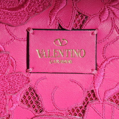 Valentino Garavani Nappa Lace Girello Flap Pop Fuxia 8 of 8