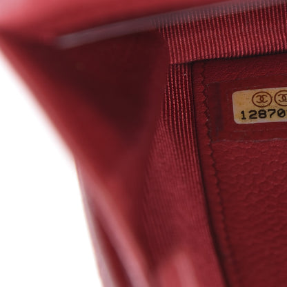 Chanel Caviar Quilted Wallet on Chain WOC Red 7 of 13