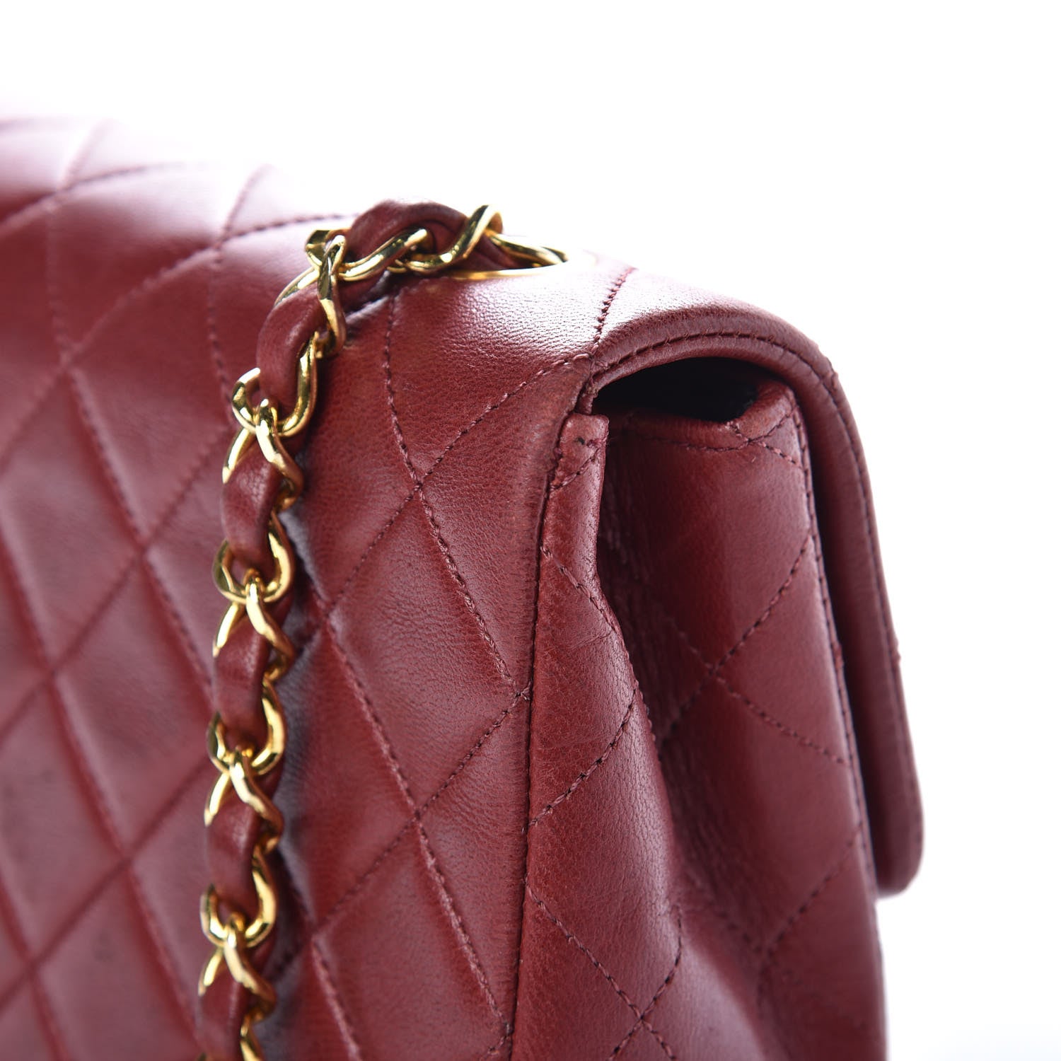 Chanel Lambskin Quilted Mini Square Flap Bordeaux 10 of 16