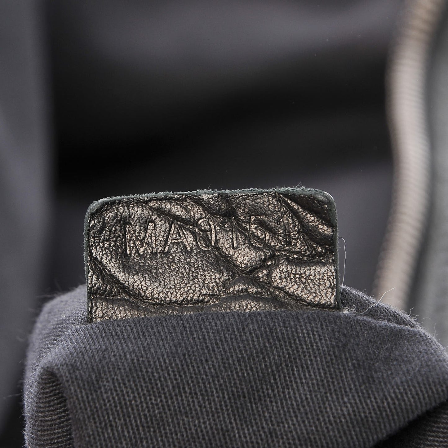 Calfskin Crocodile Embossed Large Nightingale Black