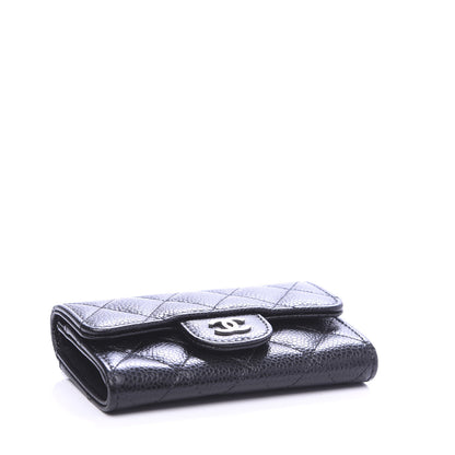 Chanel Caviar Quilted Flap Card Holder Wallet Black 4 of 9