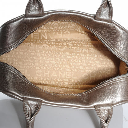 Chanel Caviar Quilted Small Bowler w Tassel Silver 5 of 7