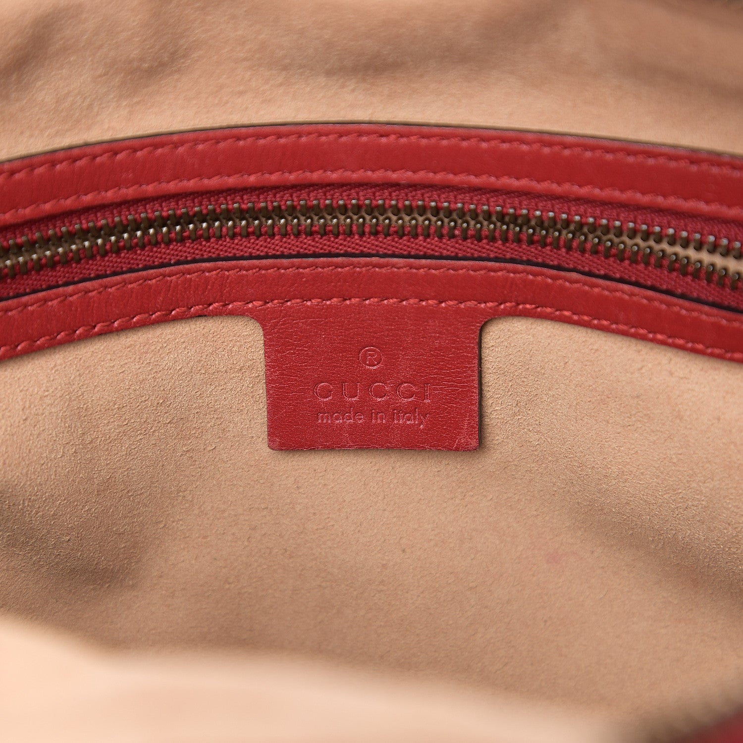 Gucci Calfskin Matelasse Medium GG Marmont Chain Shoulder Bag Hibiscus Red 5 of 11