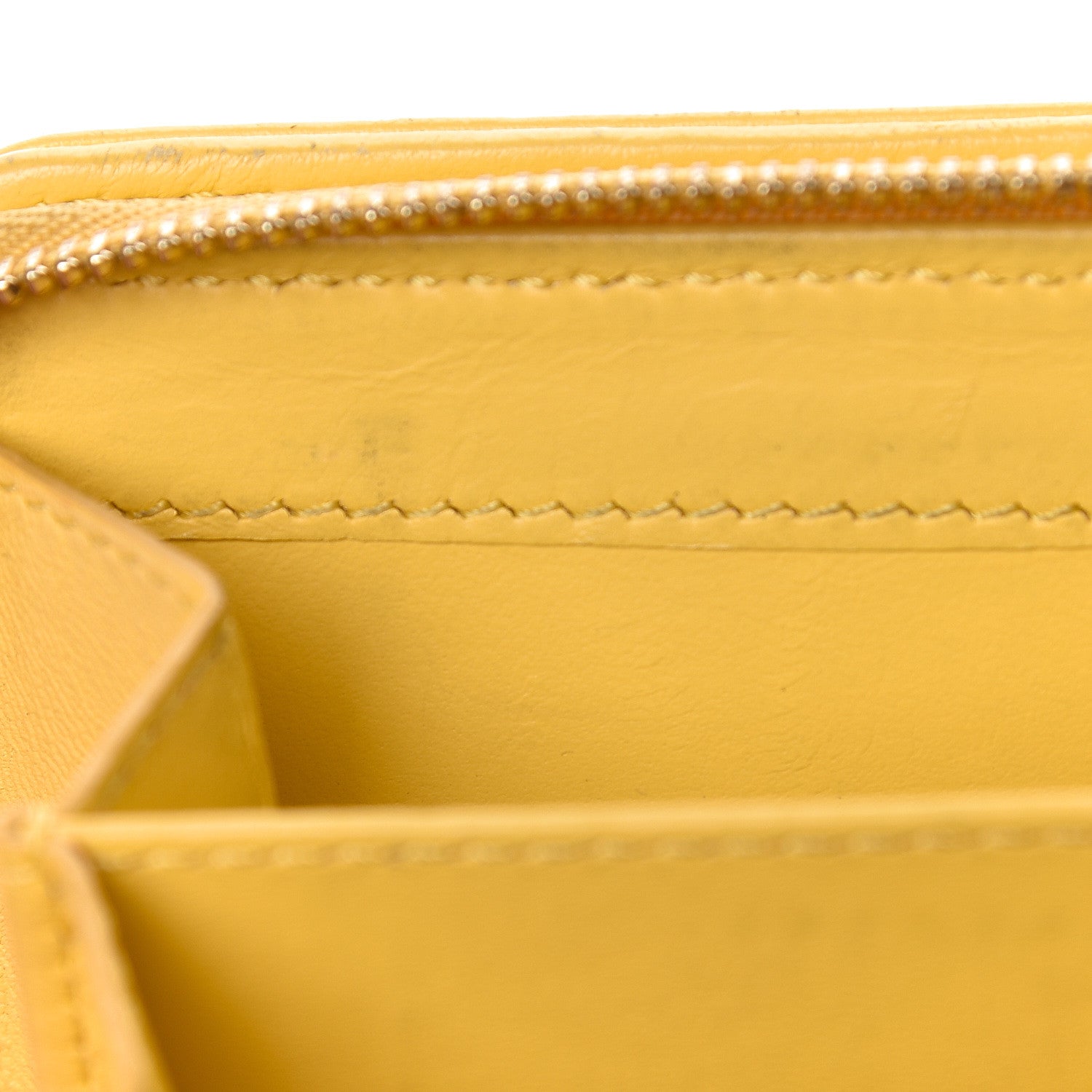 Celine Lambskin Compact Wallet Sun Yellow Black 16 of 18