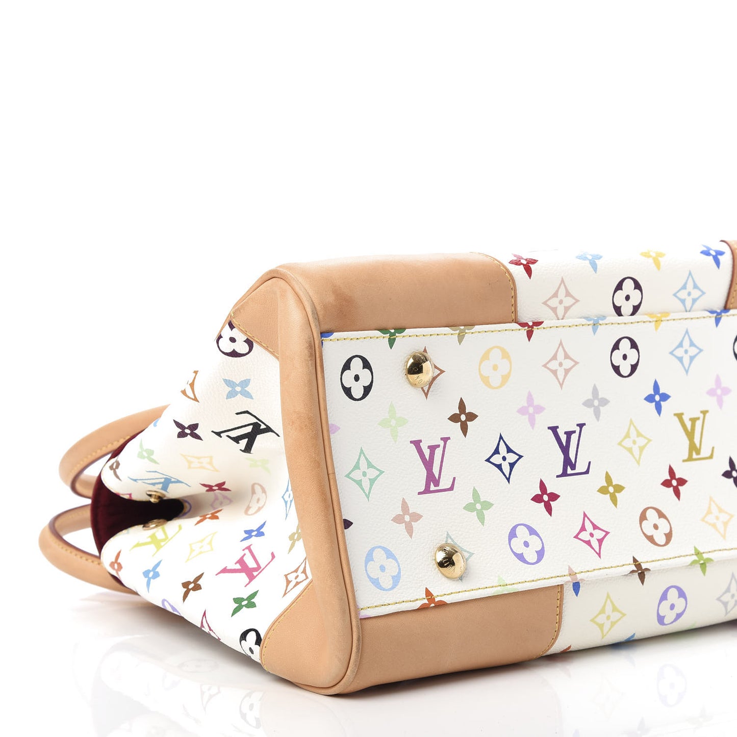 Monogram Multicolor Beverly GM White