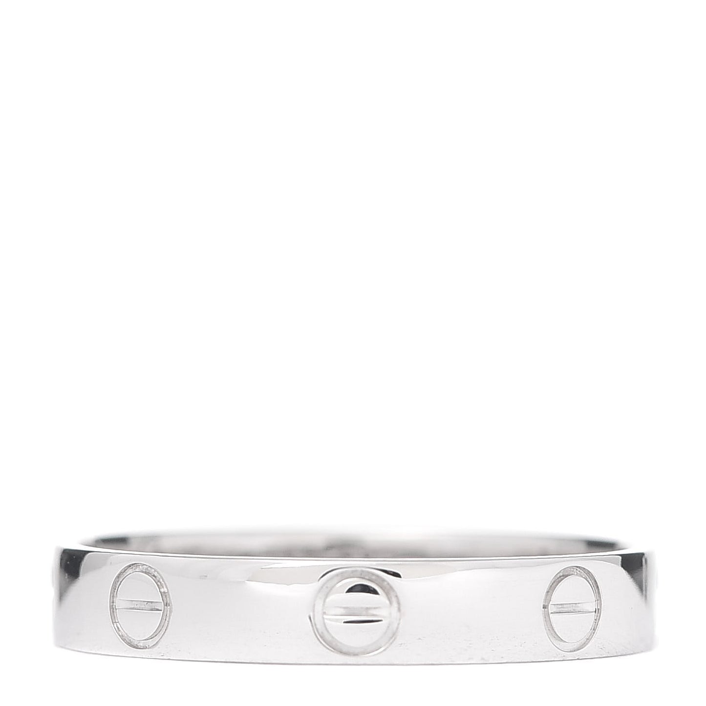 18K White Gold 3.5mm LOVE Wedding Band Ring 58 8.5