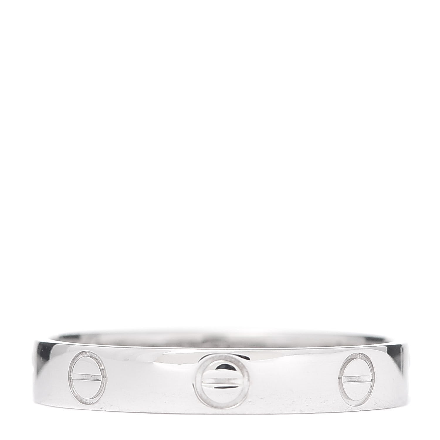Cartier 18K White Gold 3.5mm LOVE Wedding Band Ring 58 8.5 1 of 4