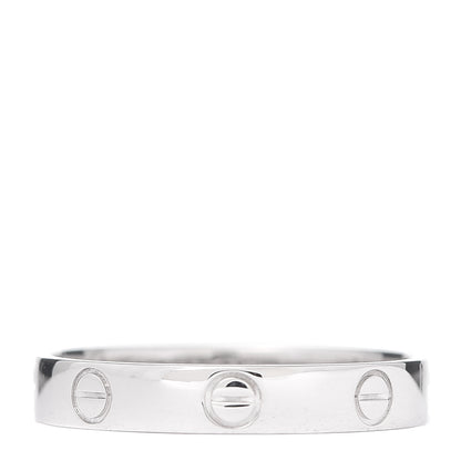 Cartier 18K White Gold 3.5mm LOVE Wedding Band Ring 58 8.5 1 of 4