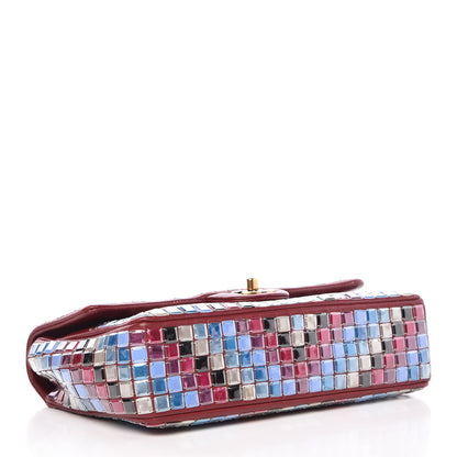 Chanel Lambskin Mosaic Medium Flap Red Multicolor 5 of 14