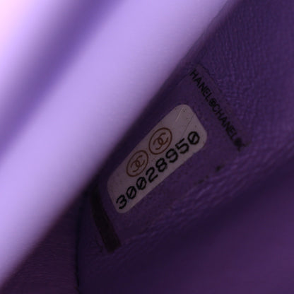 Chanel Lambskin Chevron Quilted Small Double Flap Purple 7 of 13