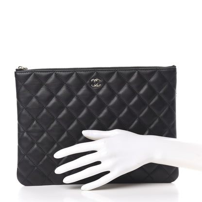 Chanel Lambskin Quilted Medium Cosmetic Case Black 2 of 9