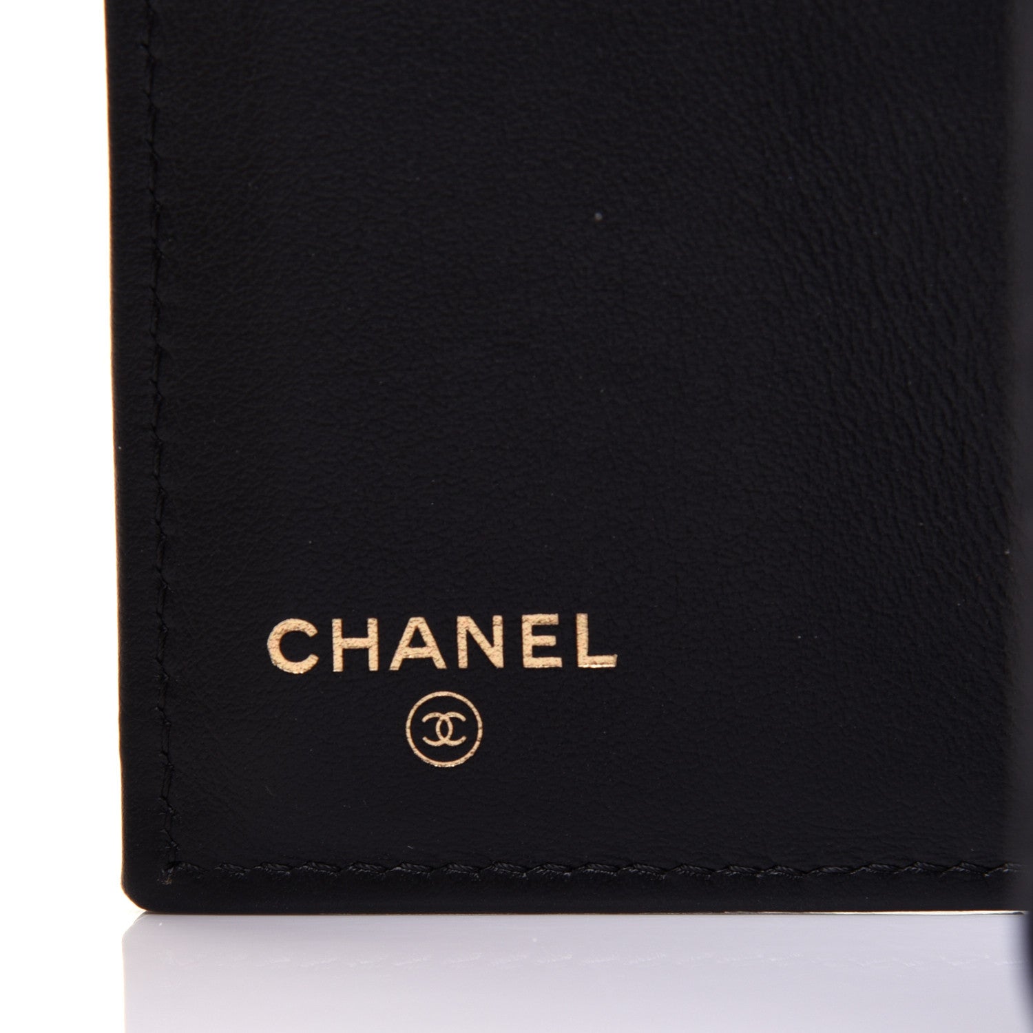 Chanel Lambskin Camellia Embossed Small Wallet Black 6 of 9