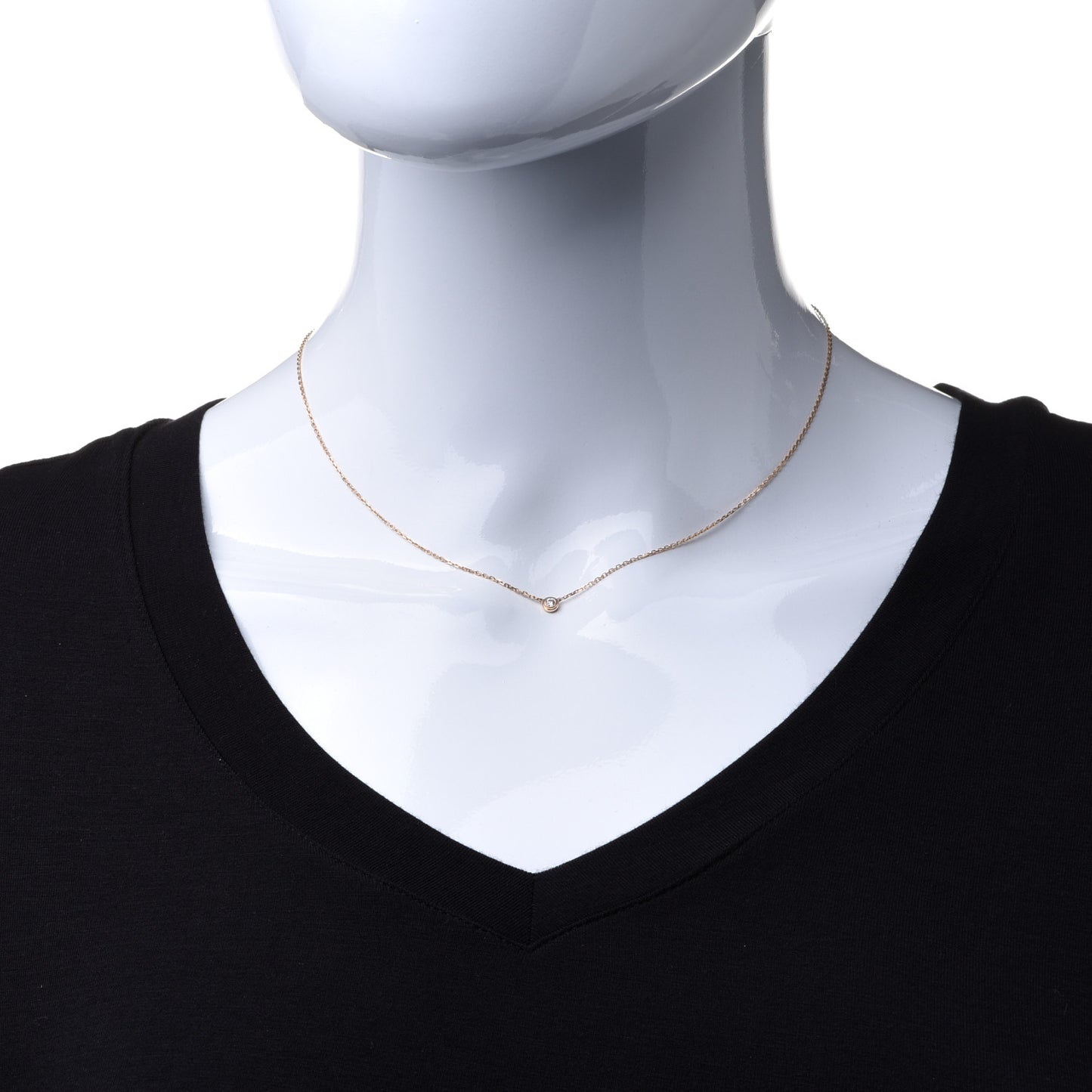 18K Pink Gold Diamond XS D'Amour Pendant Necklace