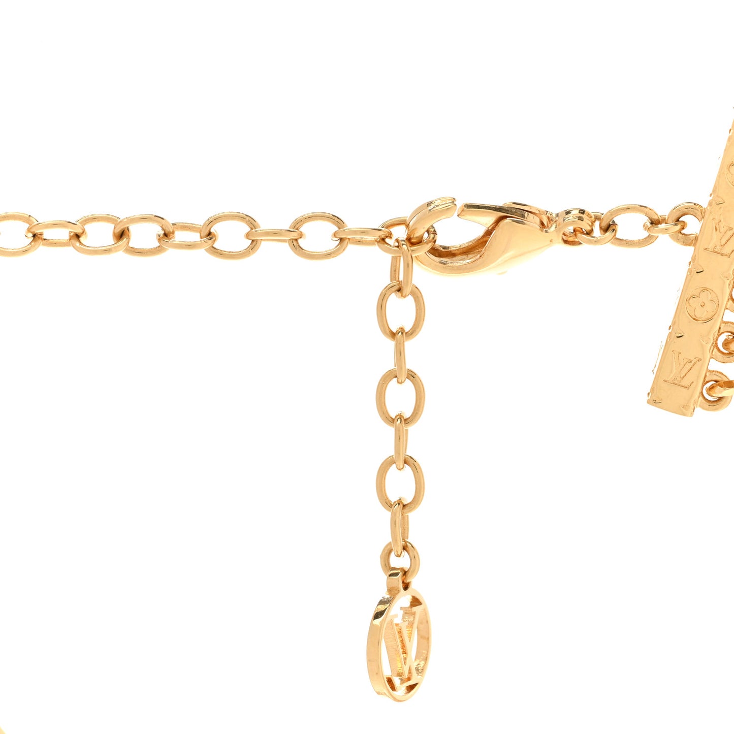 Essential V Guilloche Choker Gold